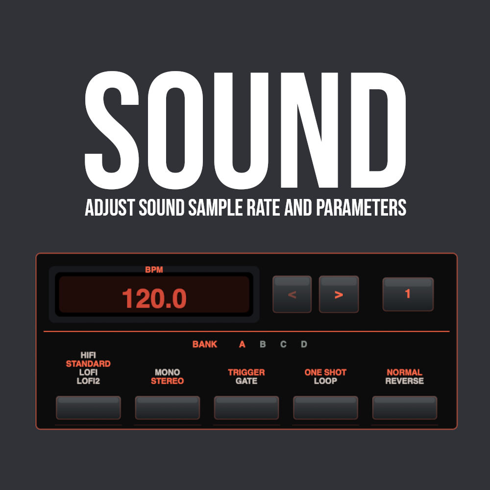 Sound character controls in VU202